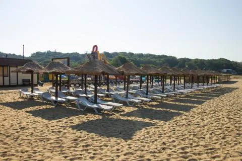 Deserted Beach. Shadlongs Foto stock