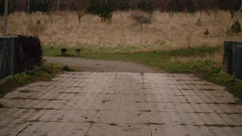 Deserted bridge middle of nowhere Stock Footage 308927780