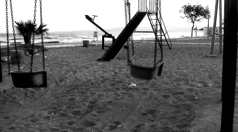 Deserted childrens playground Stock Footage 591424