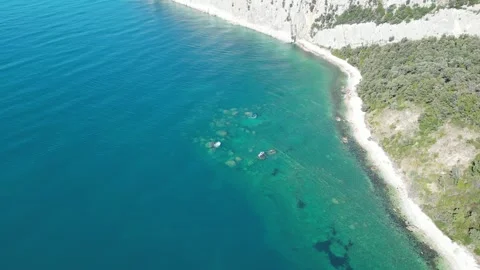 Deserted coast. Montenegro. Winter 2024. 4K Stock Footage 265030153