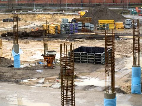 Deserted Construction Site Stock Photos