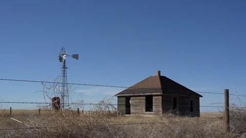 Deserted Farm House Stock Footage 266210313