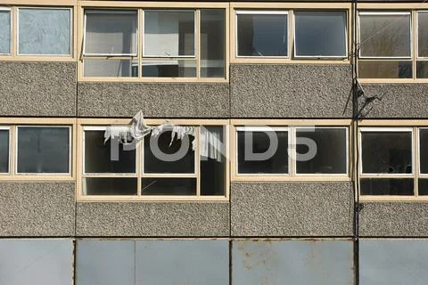 Deserted flats on Heygate Estate, South London Stock Photos
