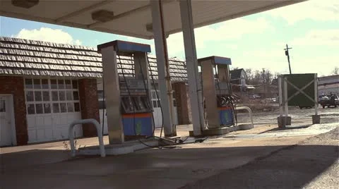 Deserted Gas Station Video stock 22241742
