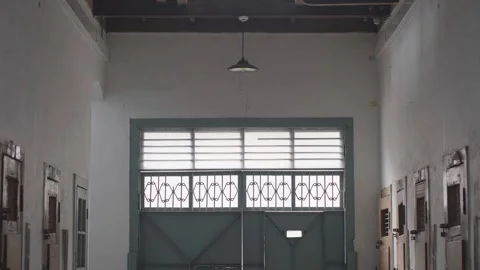 Deserted hallway of an old building Stock Footage 299891856
