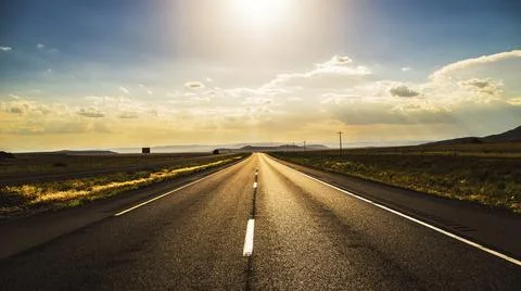 Deserted Highway Foto stock