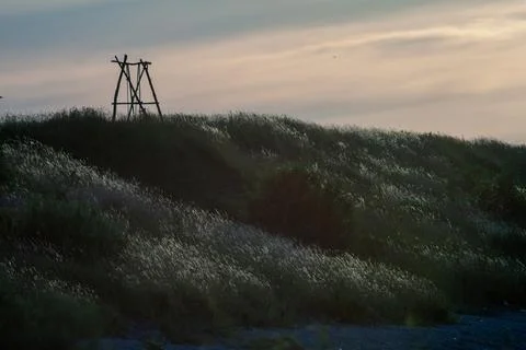 Deserted Lighthouse at Dusk Stock Photos