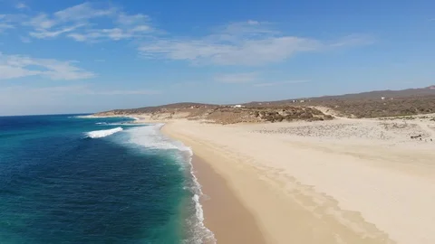 Deserted ocean shore in Mexico Stock Footage 117739651