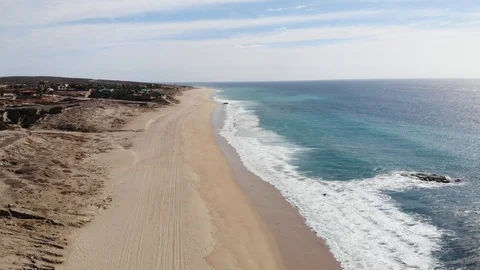 Deserted ocean shore in Mexico Stock Footage 117743006