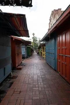 Deserted Olvera Street Stock Photos