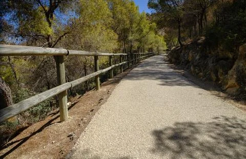 A deserted path in the mountains Stock Photos