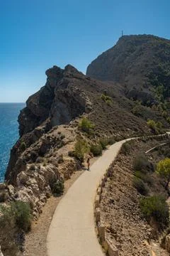 A deserted path in the mountains 스톡 사진