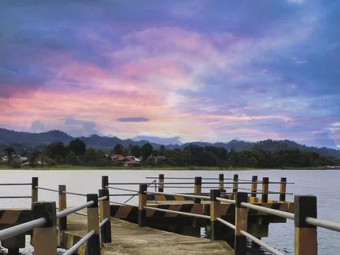 A deserted pier Stock Photos
