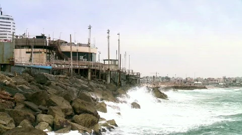 Deserted place next to the ocean 2 Stock Footage 691540