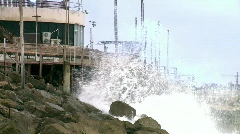 Deserted place next to the ocean Stock Footage 692279