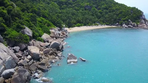 Deserted sand beach Stock Footage 77871994