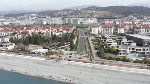 A deserted seashore at the beginning of spring Stock Footage 134747829