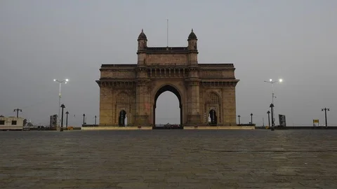 Deserted view of Getway of India Stock Footage 129373893