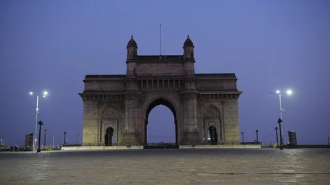 Deserted view of Getway of India Stock Footage 129374155