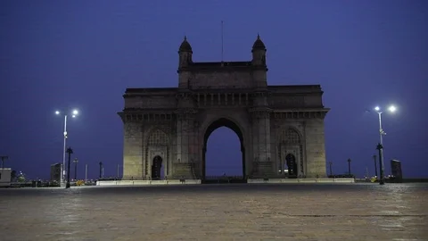 Deserted view of Getway of India Stock Footage 129374813