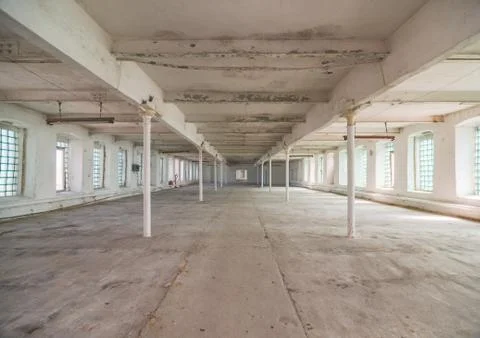 Deserted warehouse Stock Photos