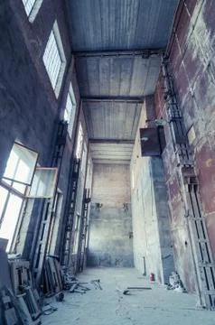 Deserted warehouse Stock Photos