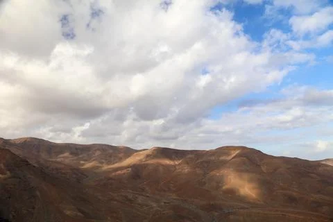 Desertic Landscape of muntain range Stock Photos