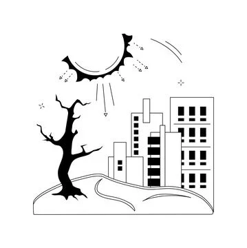 Desertification abstract concept vector illustration. Stock Illustration