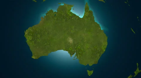 Desertification in Australia - great cataclysm, 4K animation. Stock Footage 50111973