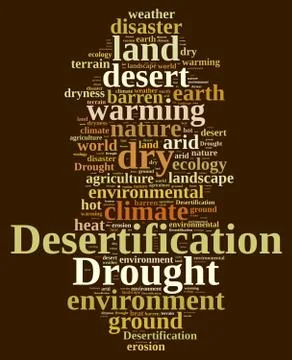 Desertification. Stock Illustration