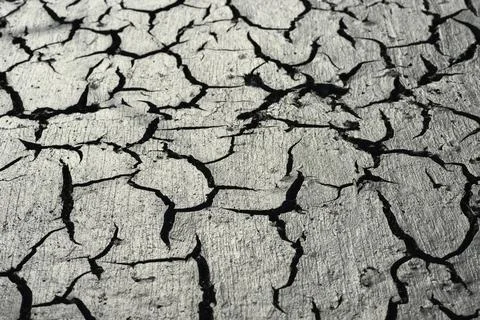 Desertification process where biological productivity is lost Stock Photos
