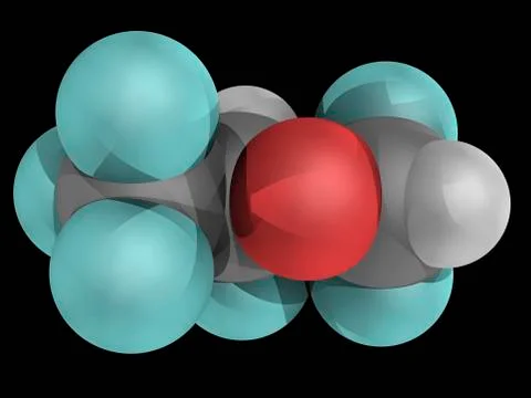 Desflurane molecule Stock Illustration