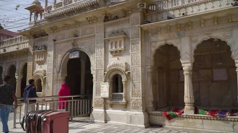 Deshnoke, India – June 20th 2019: Facade of Karni Mata Rat Temple, India Stock-Footage 285051740