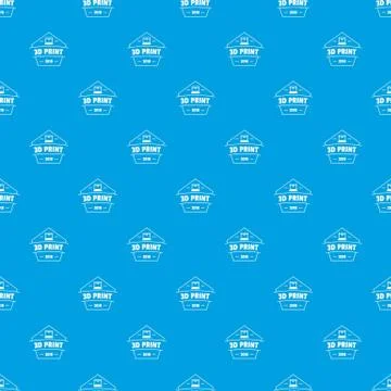 Design 3d printing pattern seamless blue Illustrazione stock
