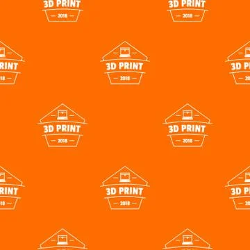 Design 3d printing pattern vector orange Illustrazione stock