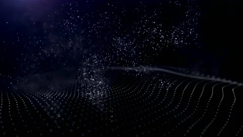 Design of an abstract background surface of lines of points and triangles. Video stock 99273827