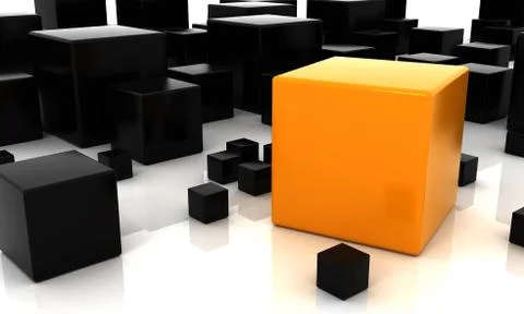 Design of abstract cubes Stock Illustration