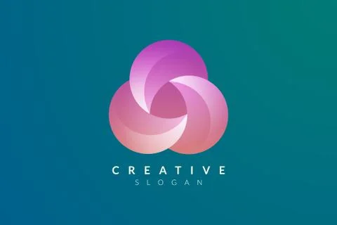 Design abstract flower and leaf logo for spa, hotel, beauty, health, fashion, Stock Illustration
