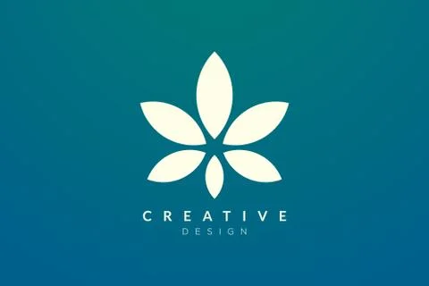 Design abstract flower and leaf logo for spa, hotel, beauty, health, fashion, Stock Illustration