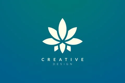 Design abstract flower and leaf logo for spa, hotel, beauty, health, fashion, Stock Illustration