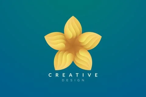 Design abstract flower and leaf logo for spa, hotel, beauty, health, fashion, Stock Illustration