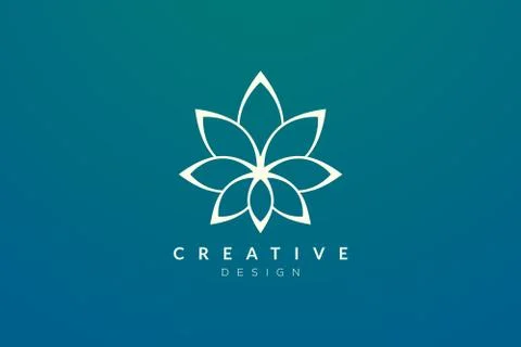 Design abstract flower and leaf logo for spa, hotel, beauty, health, fashion, Stock Illustration
