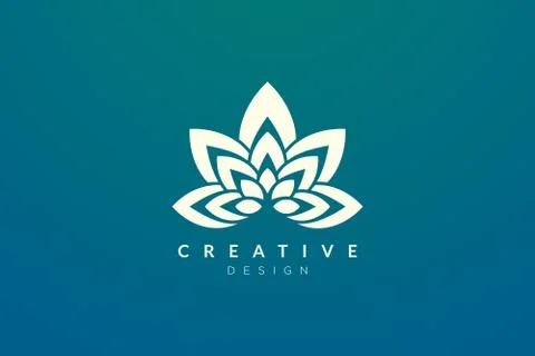 Design abstract flower and leaf logo for spa, hotel, beauty, health, fashion, Stock Illustration