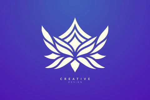Design abstract flower and leaf logo for spa, hotel, beauty, health, fashion, Stock Illustration