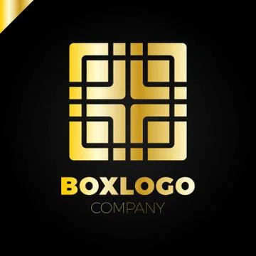 Design abstract square logo element with medical cross in middle. Crushing .. 스톡 일러스트