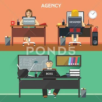 Design Agency Workers In Office