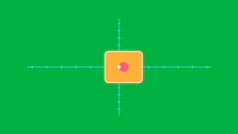 Design Alignment Guides Snapping Objects Into Place Green Screen Loop Stock Footage 342099736