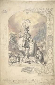 Design for the Ancient Order of Foresters: "Unity, Benevolence and Concord".. Foto stock