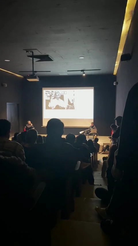 Design and architecture conference, projects and room full of students and archi Stock Footage 249303827