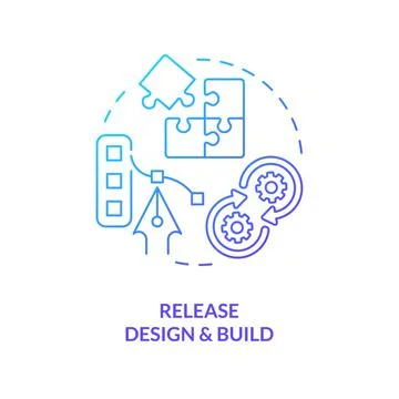 Design and build blue gradient concept icon イラスト素材
